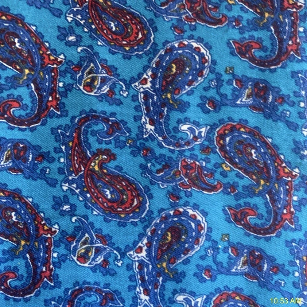 Vintage Schrader Sport Paisley Dress ILGWU Union Made‎ Blue Old $ Romantic